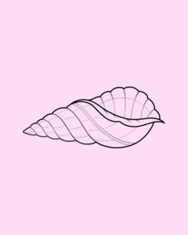 Tatuaje de caracola marina